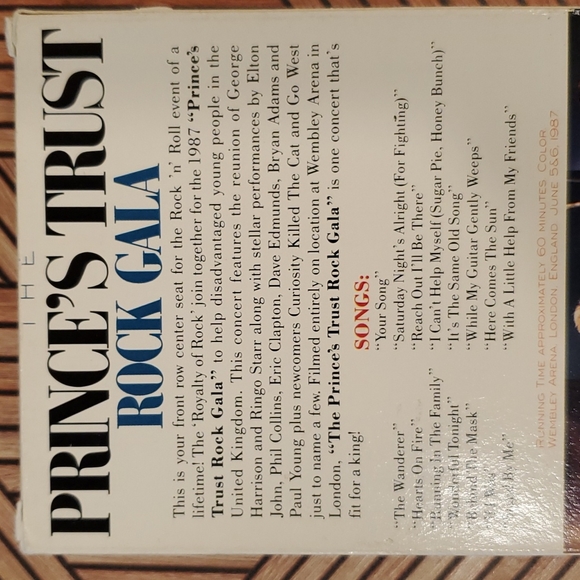 'Prince's Trust' Rock Gala VHS Wembley Arena June 5 - 6, 1987 EUC - Picture 3 of 6